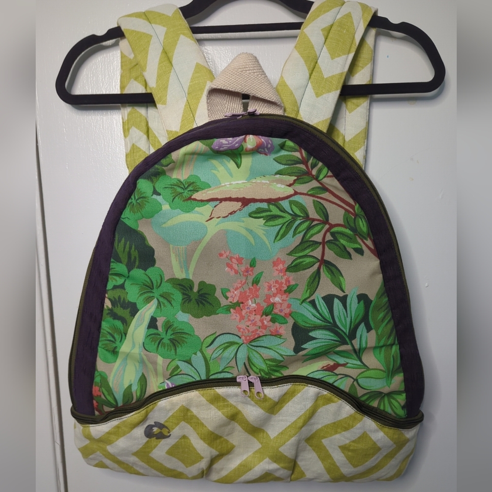 Cloth And Canvas Lightweight Floral Design Backpack